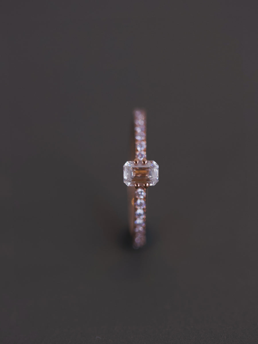 Solitärring Diamant Emerald